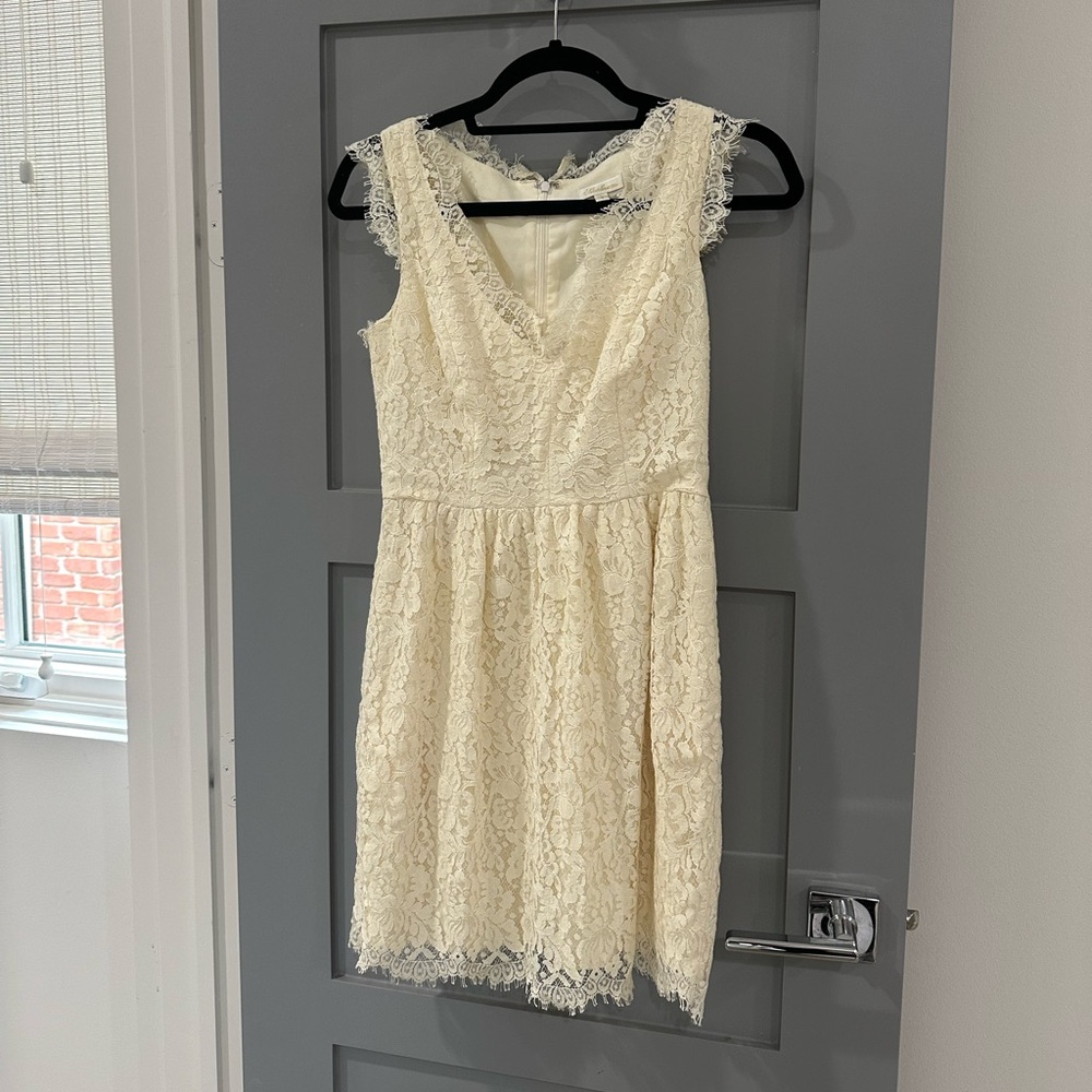 Shoshanna Ivory Lace Dress